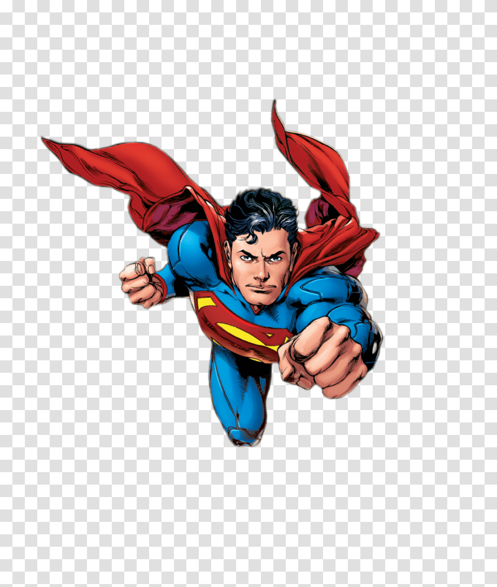 Superman Front, Comics, Book, Person, Human Transparent Png