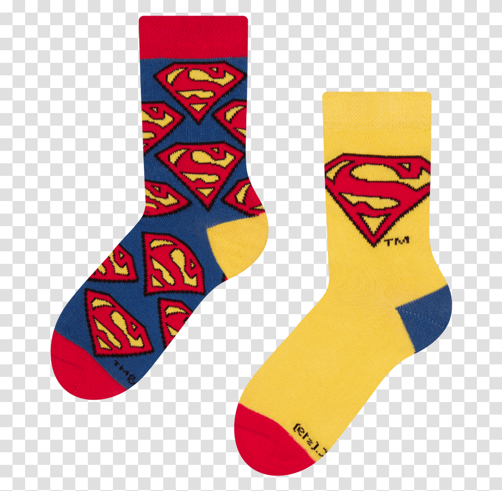 Superman Kids Socks Logo New Super Man, Clothing, Apparel, Shoe, Footwear Transparent Png