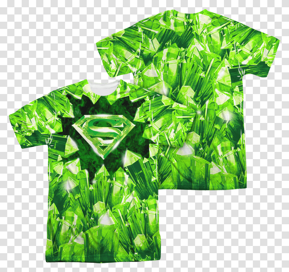 Superman Kryptonite Shirt, Green, Mineral, Recycling Symbol, Crystal Transparent Png