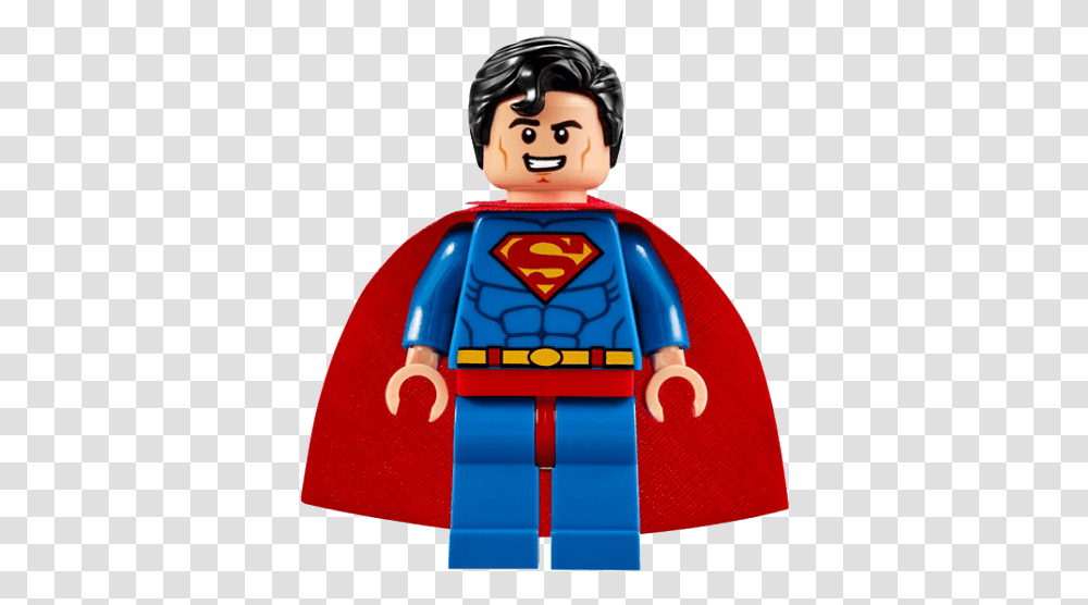 Superman Lego Hd Clipart Background Superman Lego, Person, Toy, Clothing, Cape Transparent Png