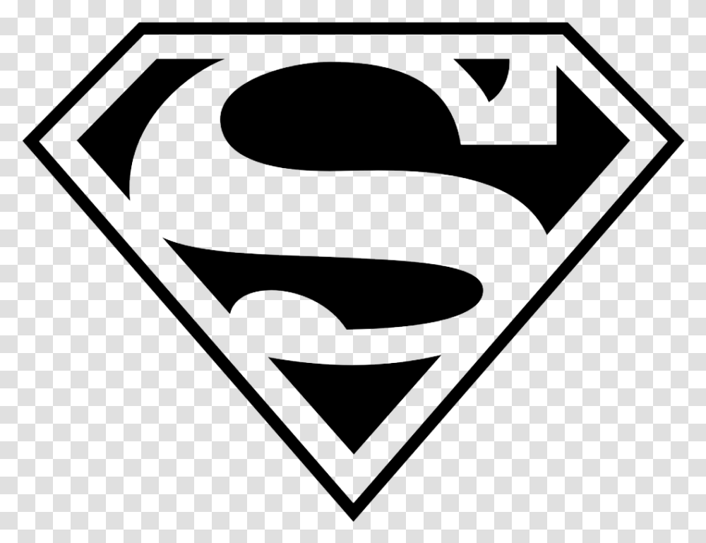 Superman Logo Black And White, Indoors, Cooktop Transparent Png