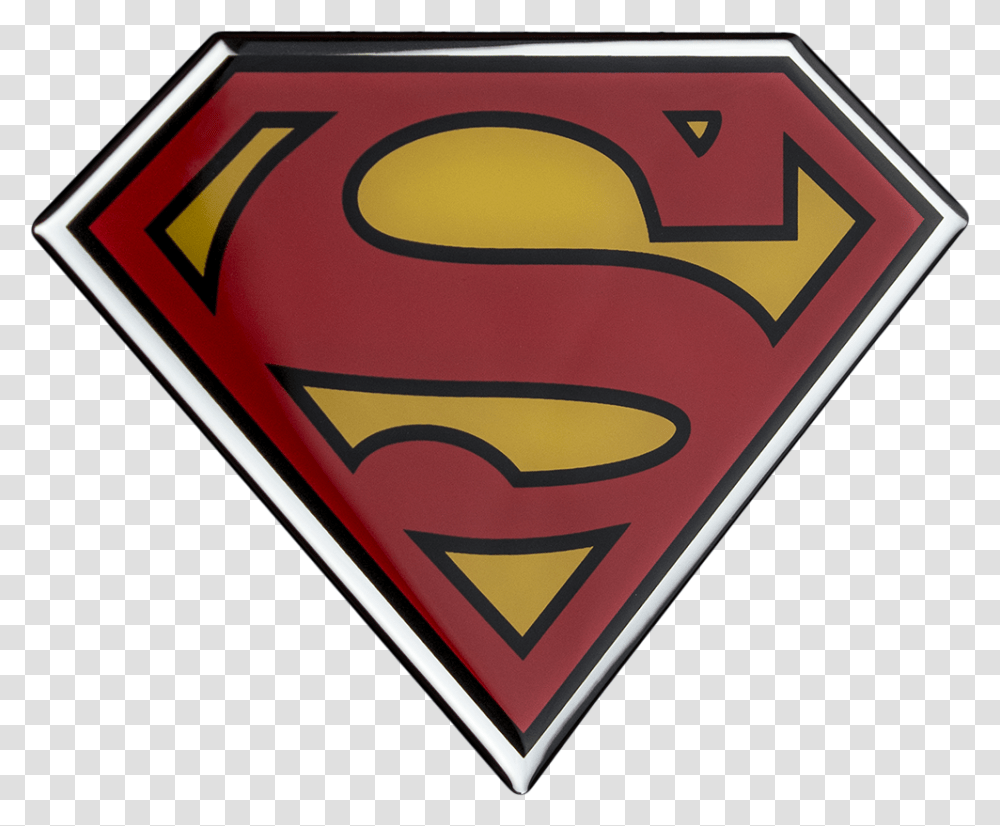 Superman Logo Classic Lensed Emblem Logo Super Man, Road Sign, Armor, Trademark Transparent Png
