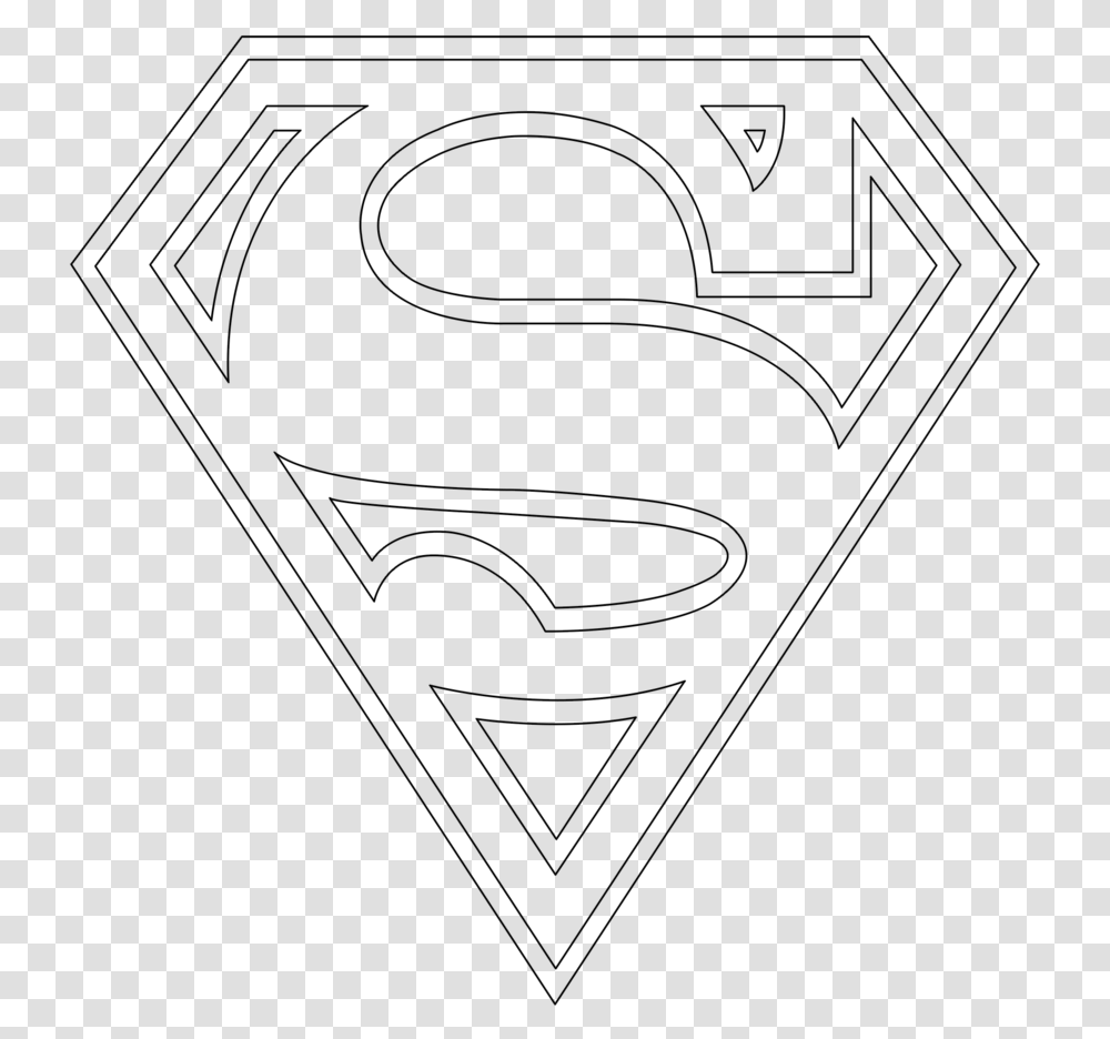 Superman Logo Outline Superman Logo, Gray, World Of Warcraft Transparent Png