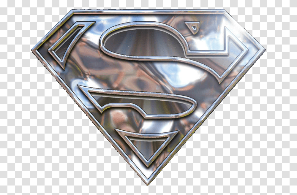 Superman Logo Picture Silver Superman Logo, Emblem, Symbol, Trademark, Buckle Transparent Png