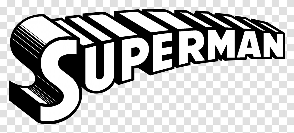 Superman Logo Svg Superman Logo Black White, Word, Text, Gun, Alphabet Transparent Png