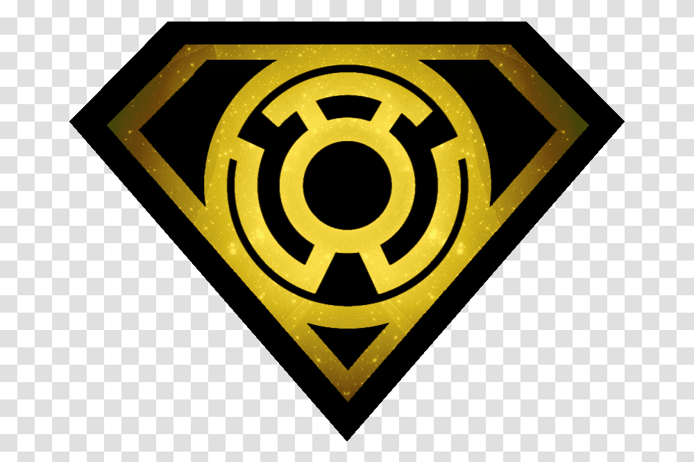 Superman Sinestro Lantern Shield By Kalel7 Yellow Lantern Superman Logo, Trademark, Emblem, Badge Transparent Png