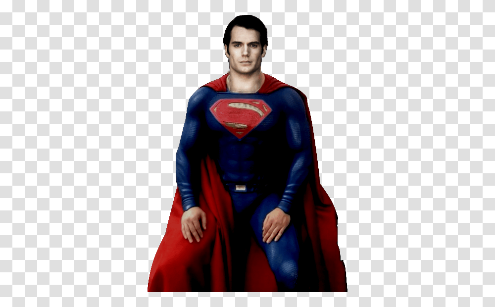 Superman Sitting, Costume, Person, Cape Transparent Png