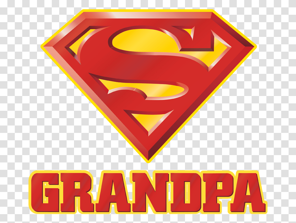 Superman Super Grandpa Men's Long Sleeve T Shirt Superman Super Grandpa, Logo, Trademark Transparent Png