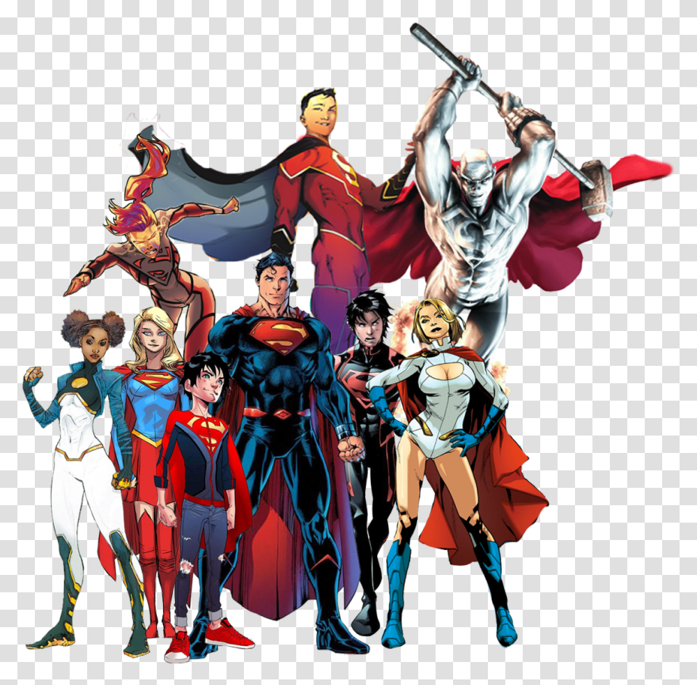 Superman Superboy Supergirl, Person, Human, Comics, Book Transparent Png