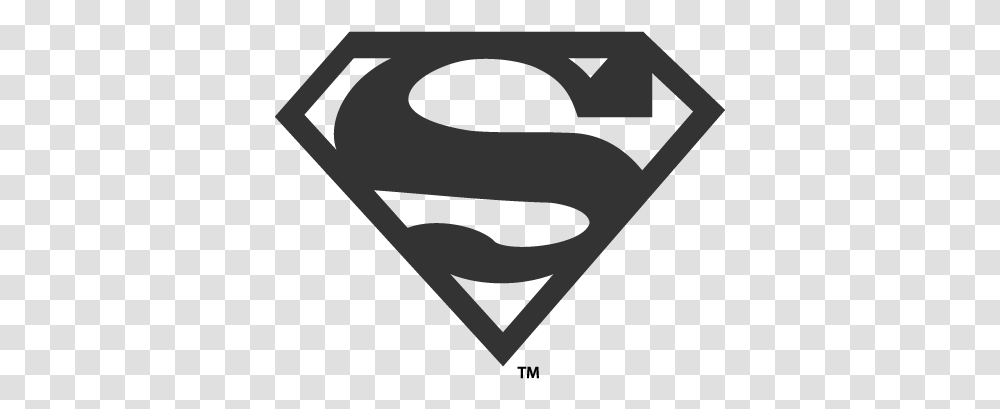 Superman Superman Logo Black, Label, Mailbox Transparent Png