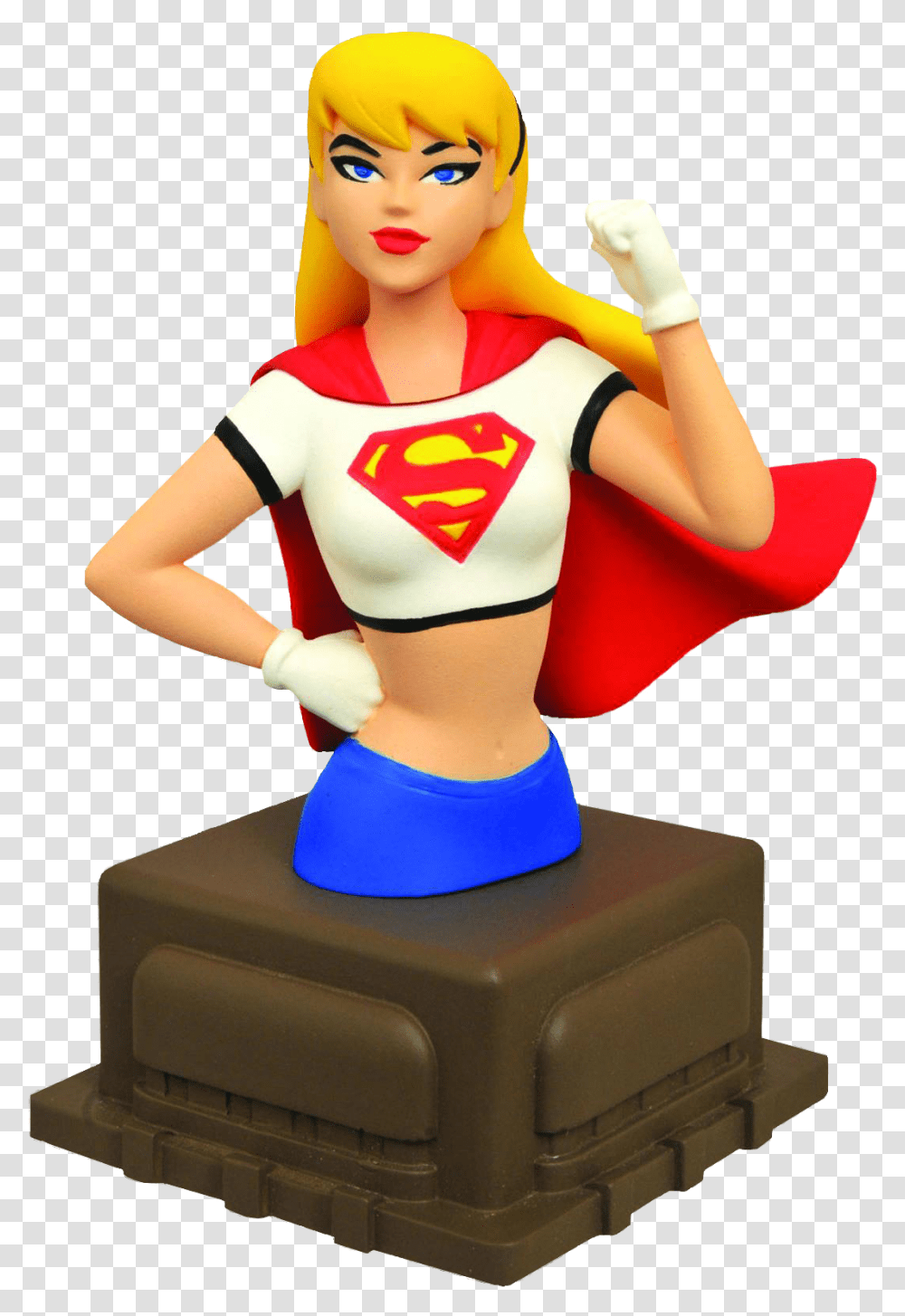 Superman The Animated Series Supergirl 6 Inch Bust Supergirl Batman Animated Series, Doll, Toy, Figurine, Person Transparent Png