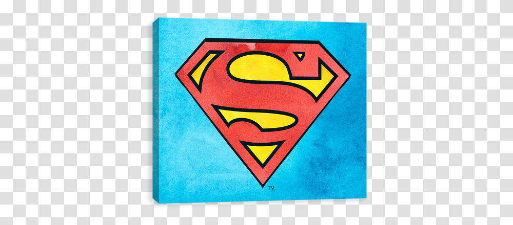 Superman Watercolor Logo Superman Logo, Symbol, Trademark, Emblem, Triangle Transparent Png