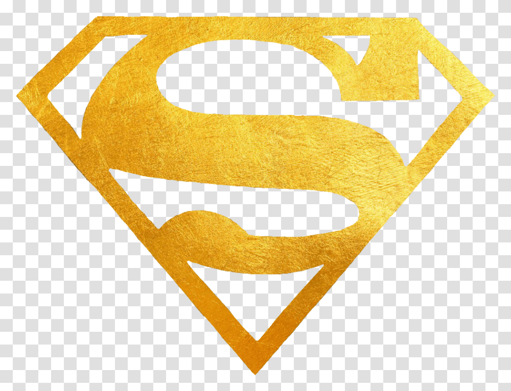 Supermanlogo Gold Logo Freetoedit Superman Logo Gold, Symbol, Trademark, Rug Transparent Png