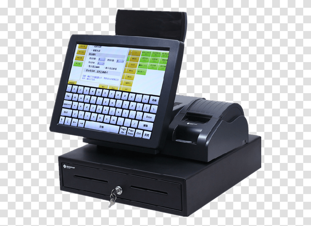 Supermarket Cash Register Electronic Cash Register, Computer, Electronics, Laptop, Pc Transparent Png
