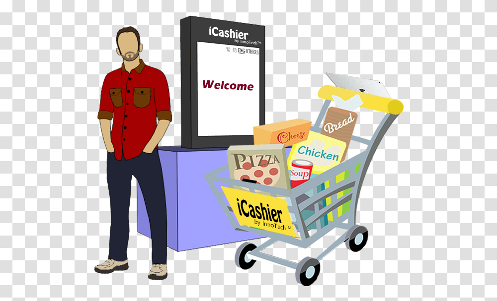 Supermarket Clipart Grocery Cart Clipart, Person, Shopping Cart, Grocery Store Transparent Png
