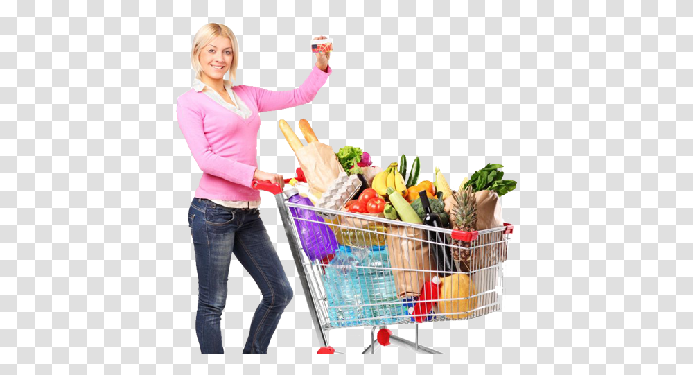 Supermarket Shopping Trolley Super Market Trolly, Person, Human, Pants, Clothing Transparent Png
