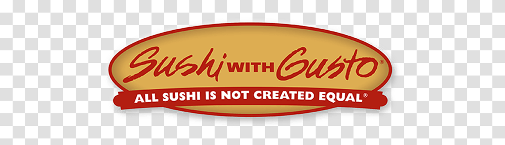 Supermarket Sushi With Gusto Uf, Label, Text, Meal, Food Transparent Png