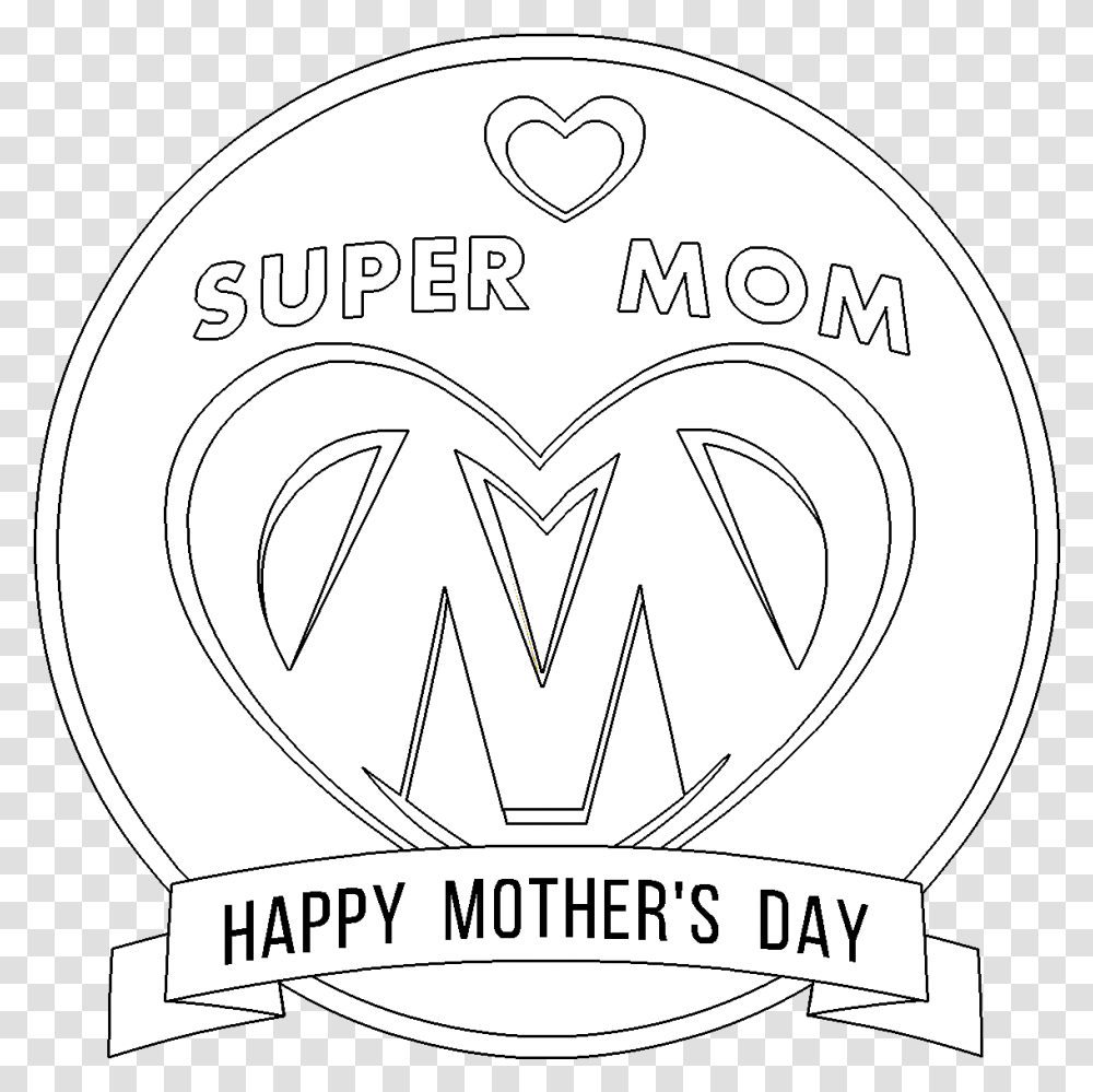 Supermom Logo Coloring Emblem, Trademark, Coin, Money Transparent Png