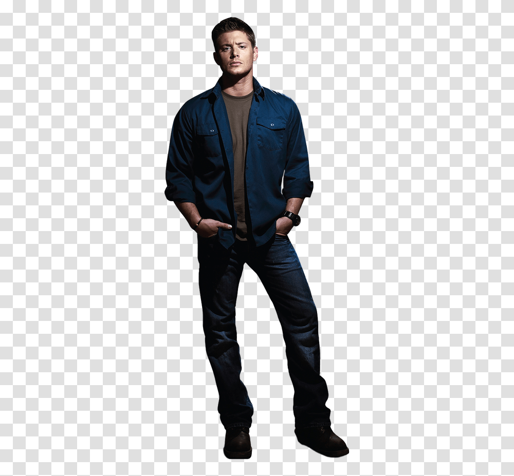 Supernatural Dean Winchester Cardboard Cutout, Person, Pants, Shirt Transparent Png