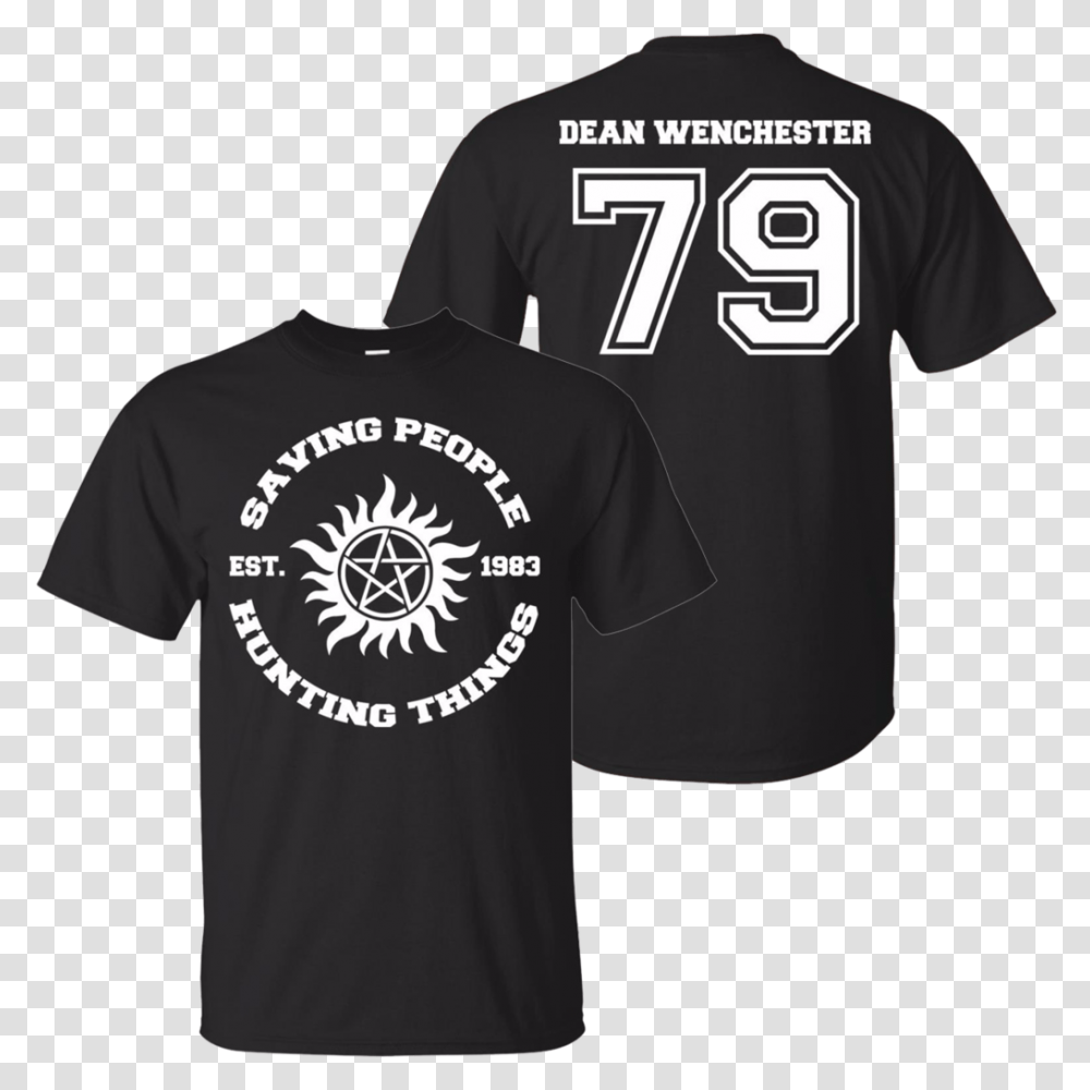 Supernatural Dean Winchester T Shirt Black SClass Sports Jersey, Apparel, T-Shirt, Person Transparent Png