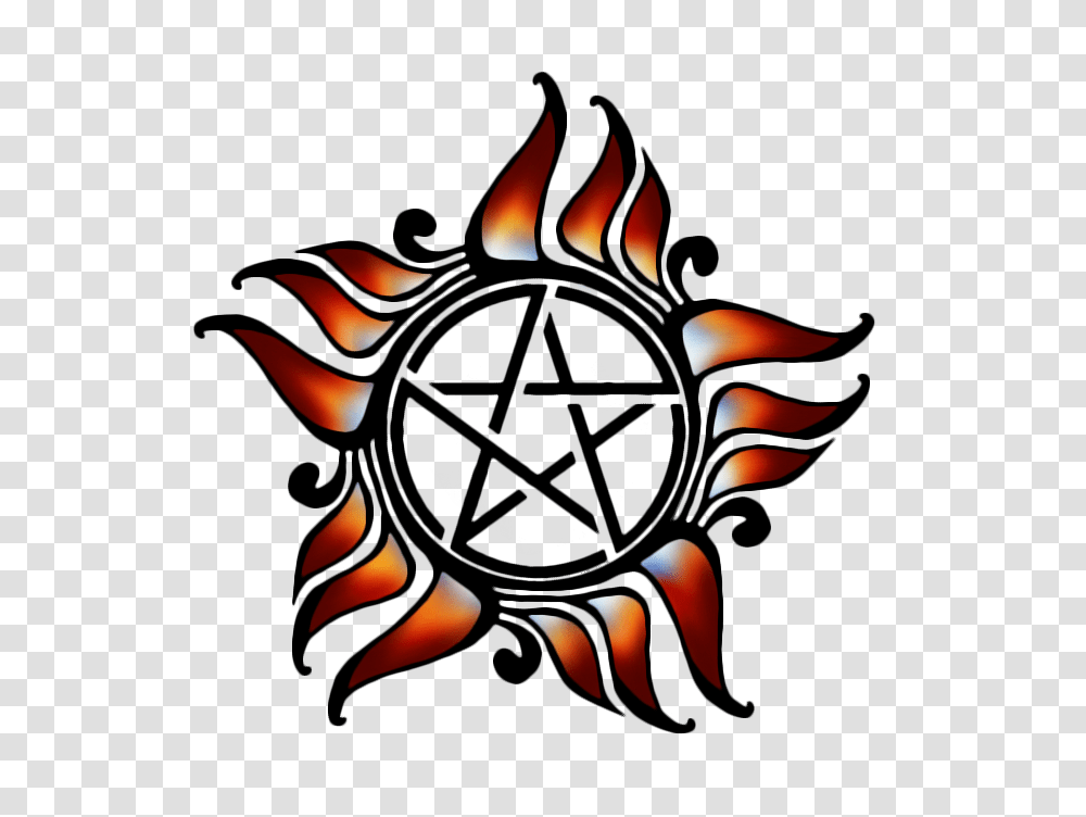 Supernatural Inspired Anti Possession Tattoo Colored, Fire, Bonfire, Flame, Outdoors Transparent Png