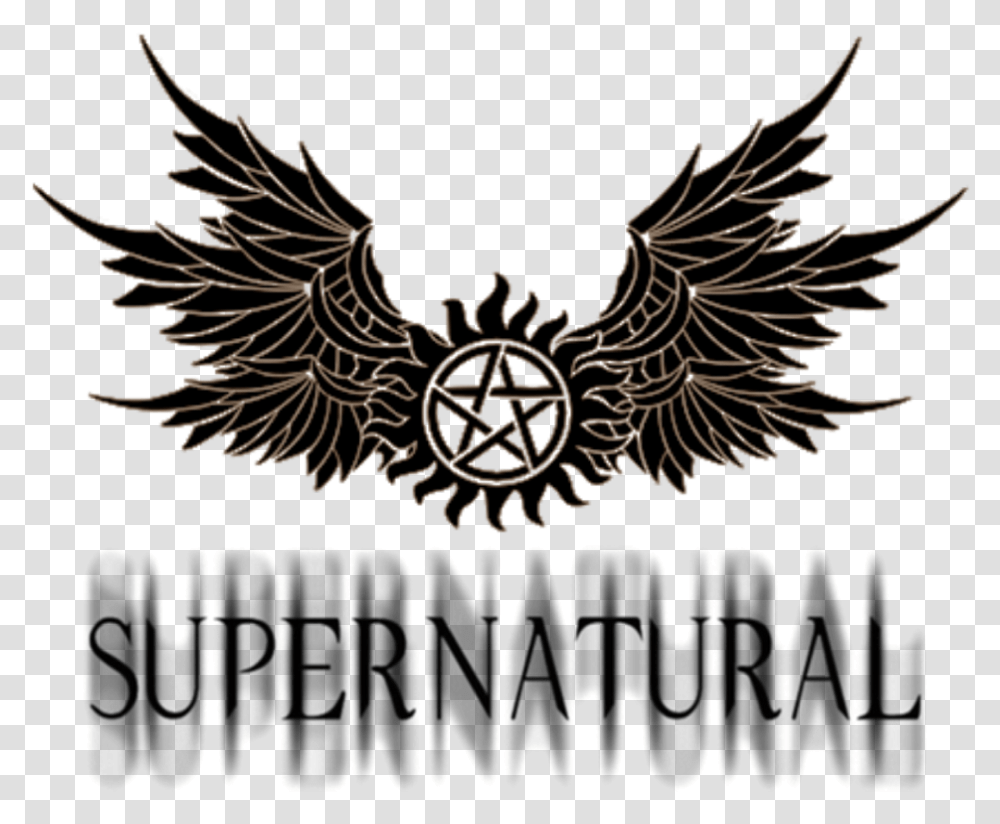 Supernatural Sobrenatural Terror Horror Logo Logotipo Demon Tattoo, Snake, Reptile, Animal, Stencil Transparent Png