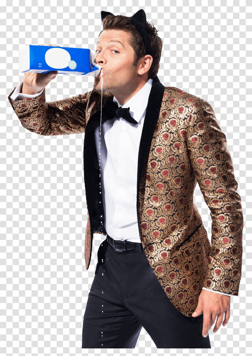 Supernatural Spnfamily Spn Sticker By Fangirllanie Misha Collins Sticker, Clothing, Suit, Overcoat, Shirt Transparent Png