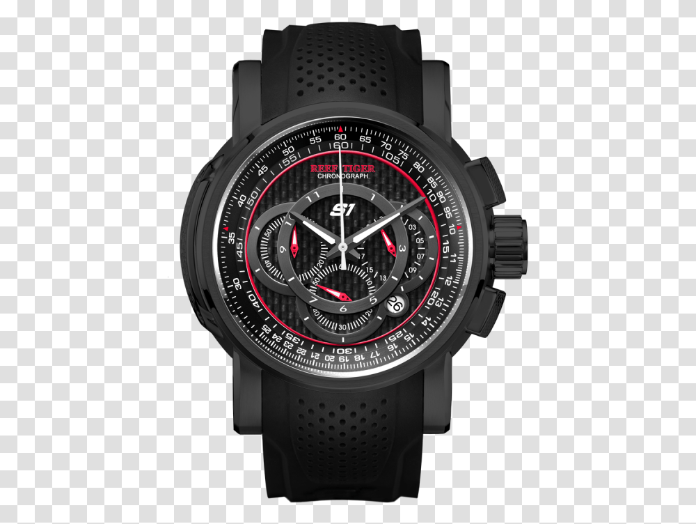 Superocean 42 Black Steel, Wristwatch Transparent Png