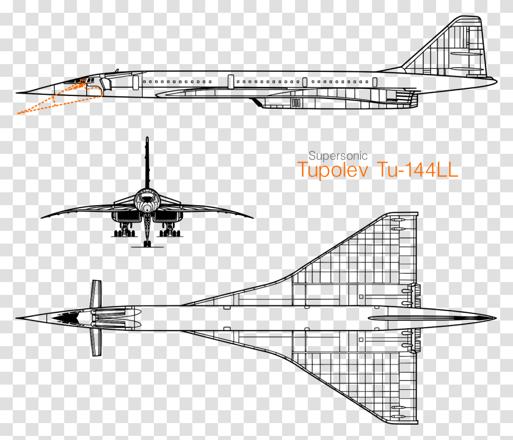 Supersonic Jetconcordejet Vector Graphicsfree Pictures Tu 144 3 View, Outdoors Transparent Png