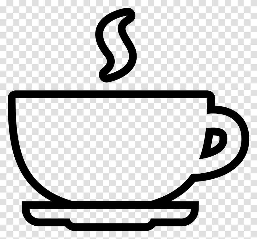 Supple Coffee Cup Outline Comments Coffee Cup Outline Icon, Pottery Transparent Png