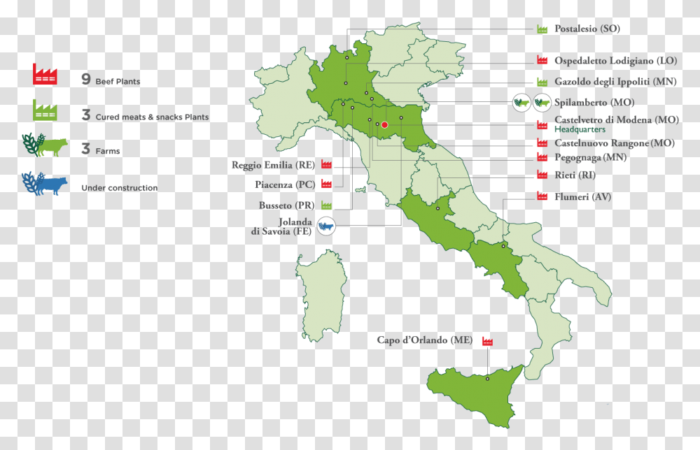 Supply Chain Evolution Of Inalca In Italy, Plot, Map, Diagram, Atlas Transparent Png