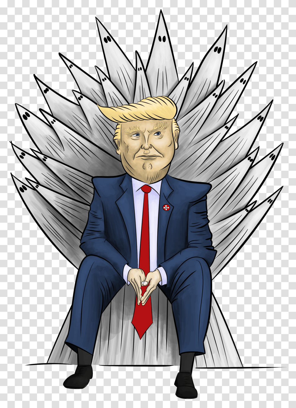 Supremacy Throne T Shirt Cartoon, Person, Human, Tie, Accessories Transparent Png