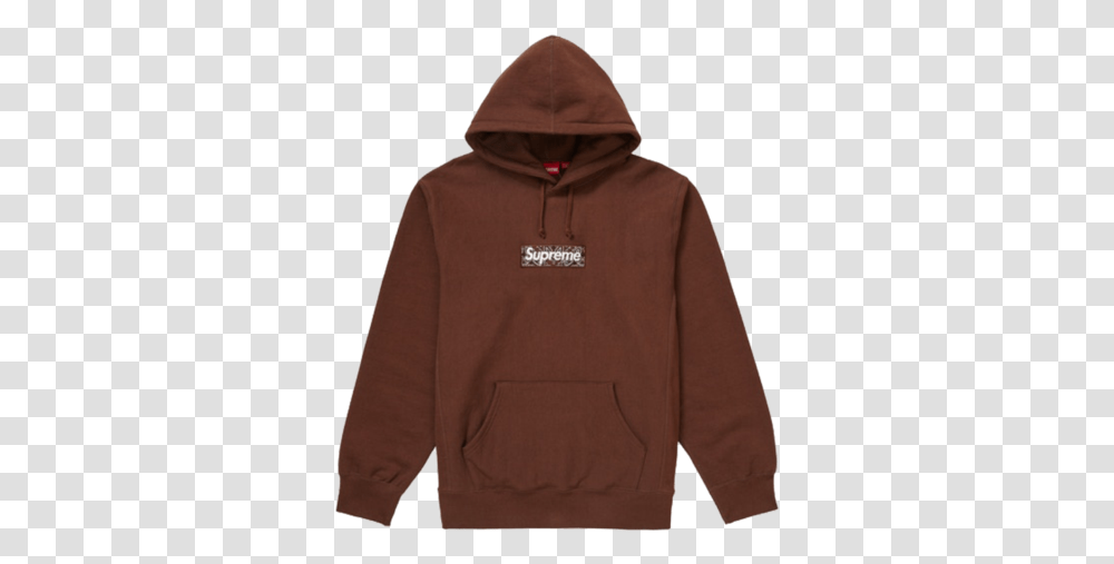 Supreme Bandana Box Logo Hooded Sweatshirt Brown - Dropout Brown 