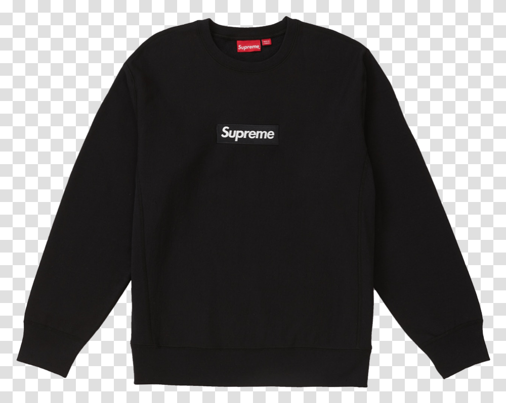 Supreme Black Box Logo Crewneck, Apparel, Sweatshirt, Sweater Transparent Png