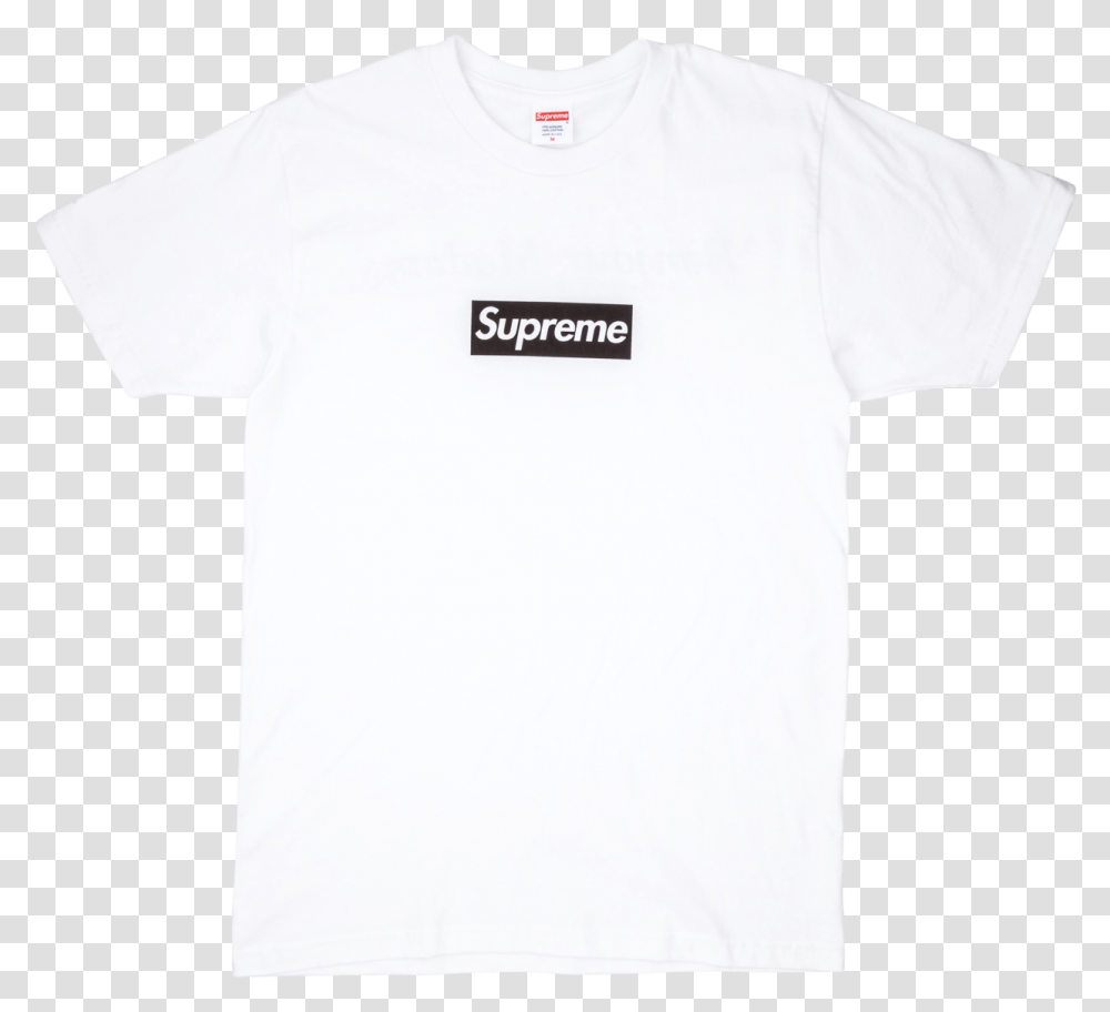 Supreme Black Logo Box White T Shirt, Apparel, T-Shirt Transparent Png