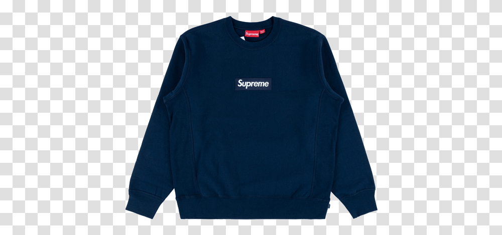 Supreme Box Logo Crewneck Supreme Crewneck, Clothing, Apparel, Sweatshirt, Sweater Transparent Png