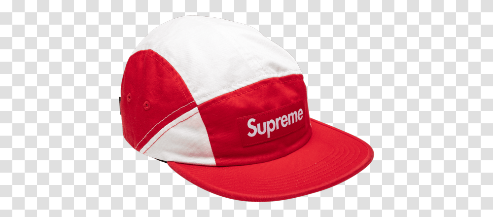 Supreme Contrast Panel Camp Cap Fw Supreme, Apparel, Baseball Cap, Hat Transparent Png