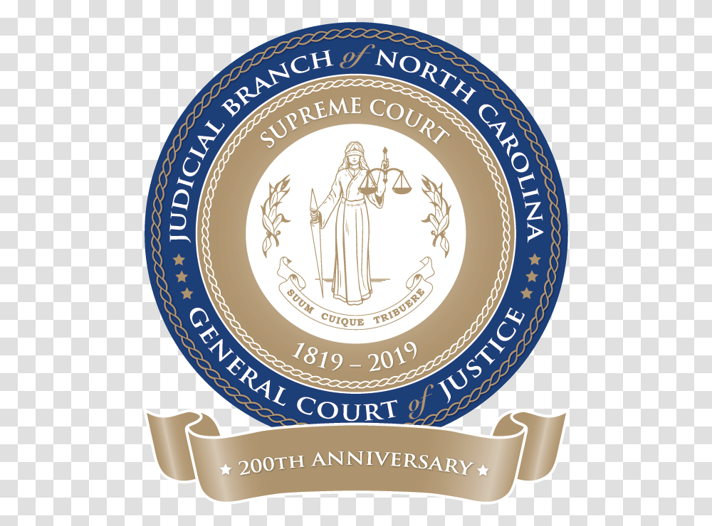 Supreme Court 200th Anniversary Seal Emblem, Porcelain, Pottery, Gold Transparent Png