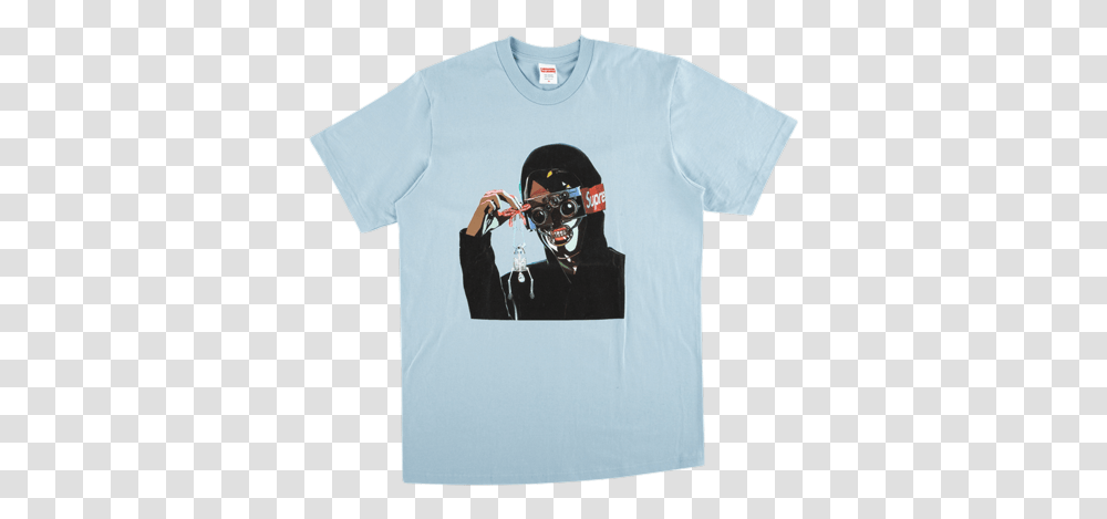 Supreme Creeper Tee Quotss Gas Mask, Apparel, T-Shirt, Person Transparent Png