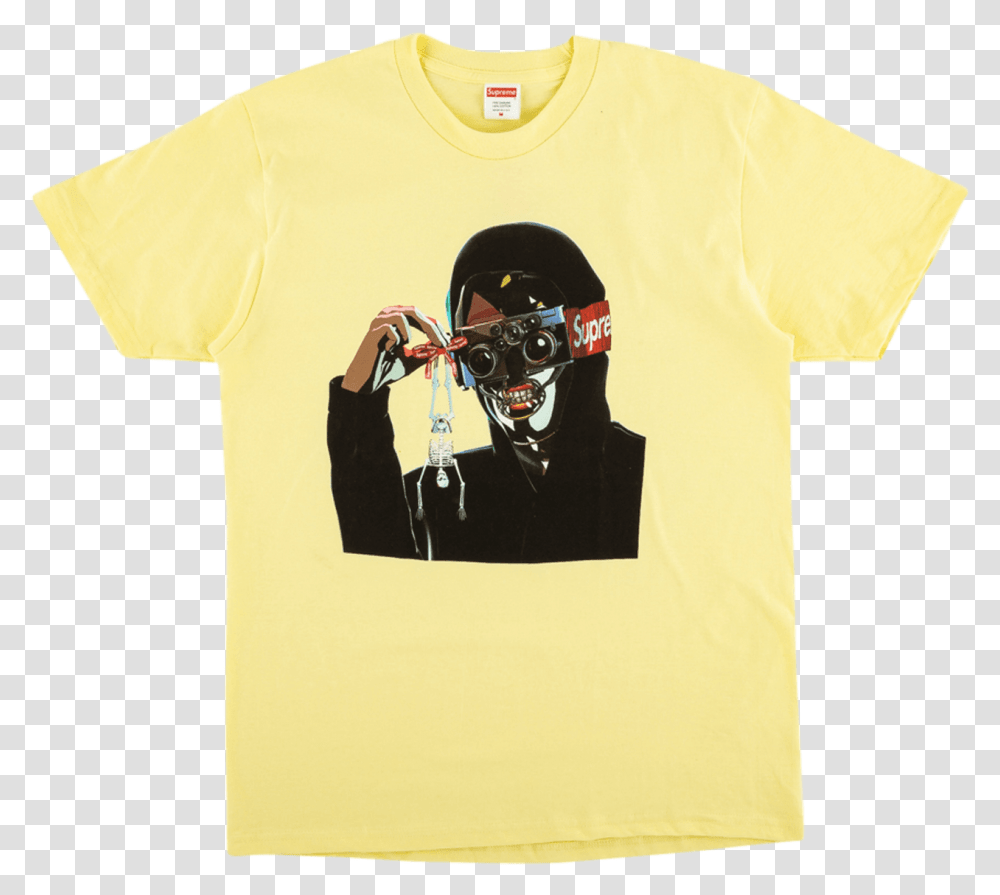 Supreme Creeper Tee Yellow, Apparel, T-Shirt, Person Transparent Png