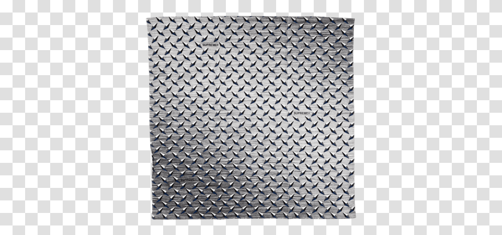 Supreme Diamond Plate Bandana, Rug, Texture, Pattern, Steel Transparent Png