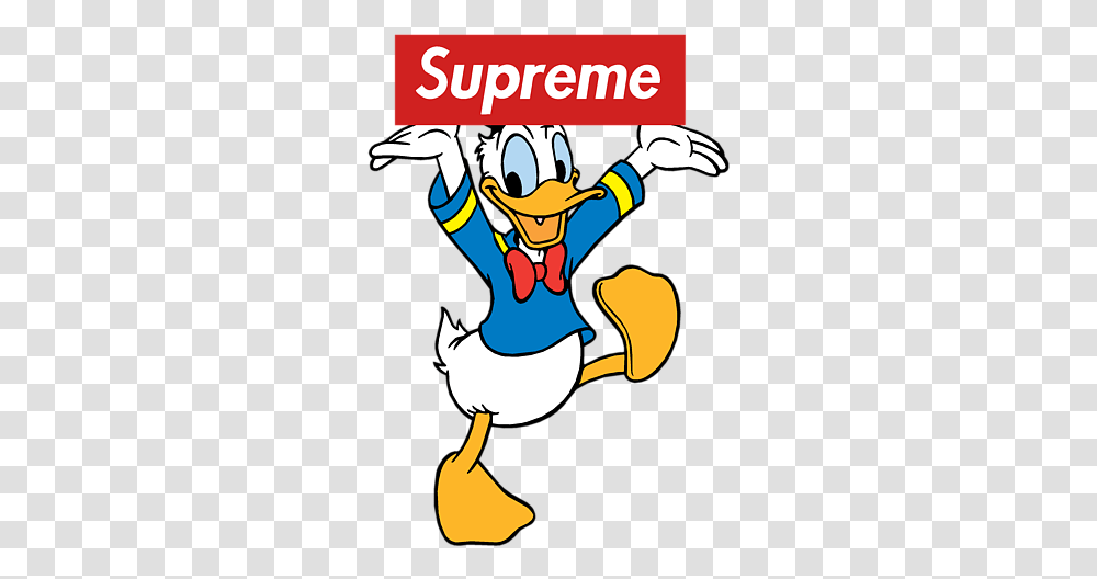 Supreme Donald Duck Tote Bag Donald Duck, Poster, Advertisement, Bird, Animal Transparent Png
