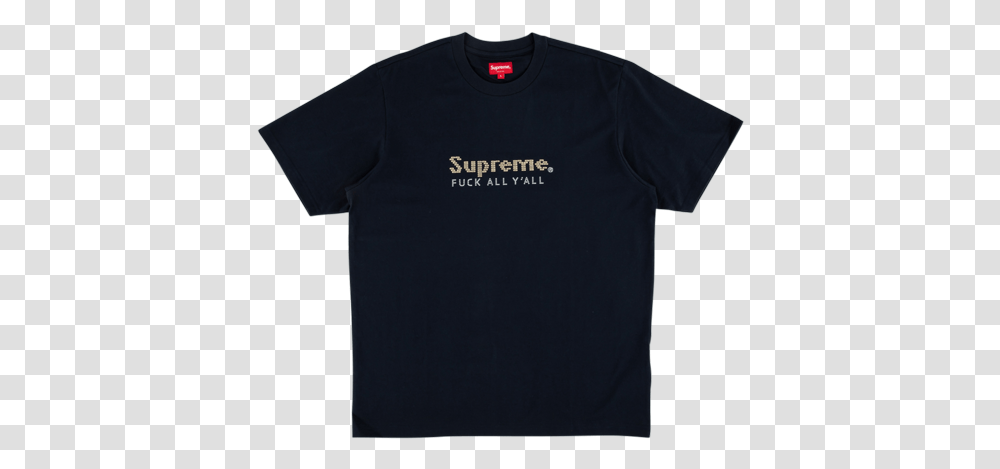 Supreme Gold Bars Tee Ss Active Shirt, Apparel, T-Shirt, Sleeve Transparent Png
