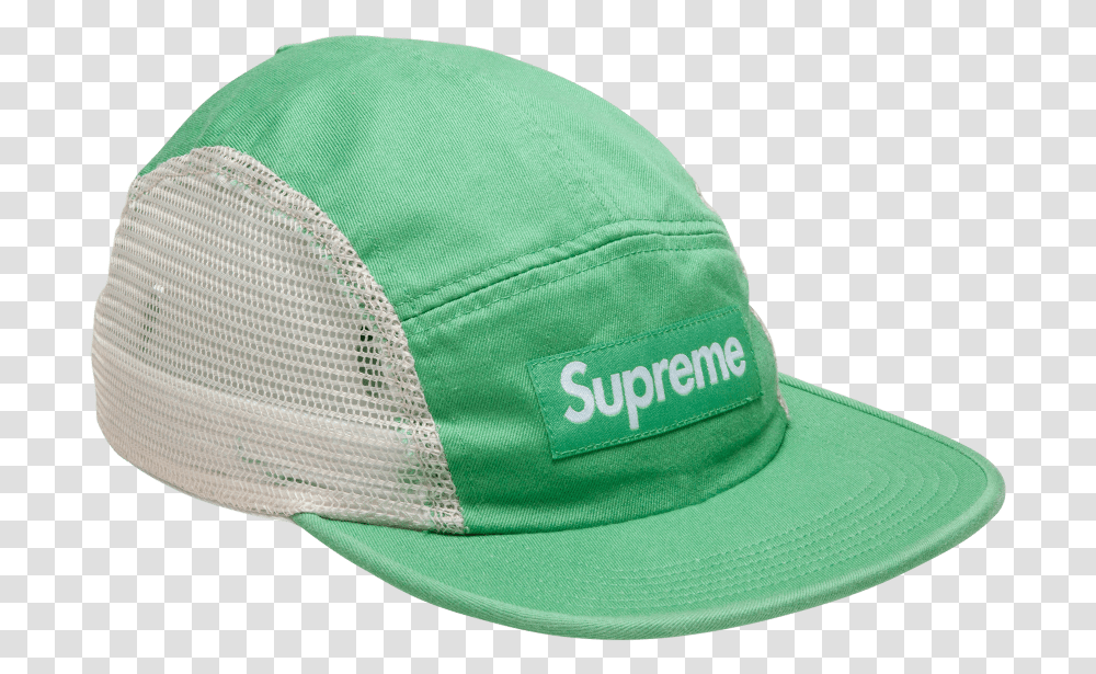 Supreme Hat Supreme Mesh Hat Green, Clothing, Apparel, Baseball Cap Transparent Png