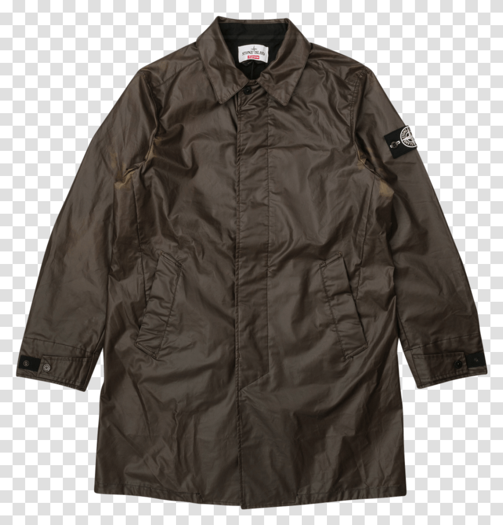 Supreme Heat Reactive Trench Jacket Ss 16 Stone Island, Apparel, Coat, Overcoat Transparent Png
