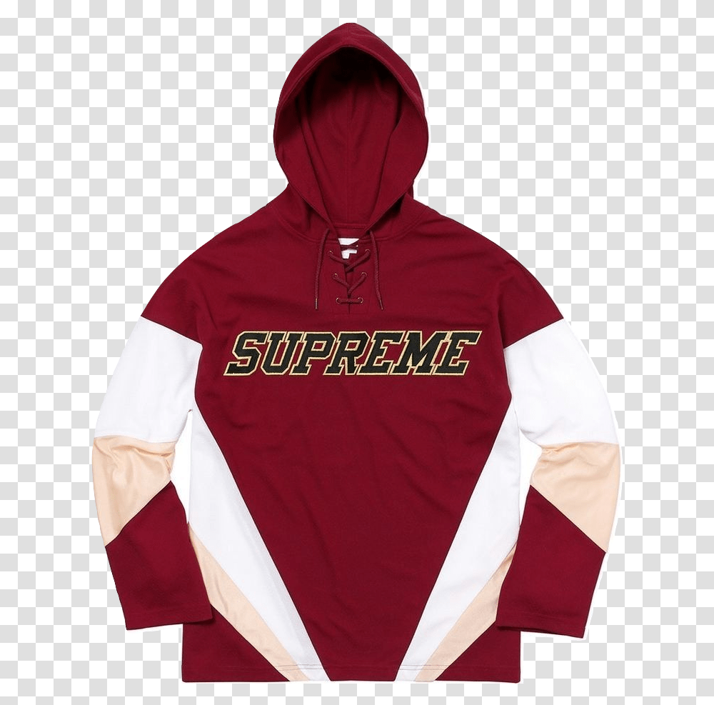 Supreme Hooded Hockey Jersey, Apparel, Sweatshirt, Sweater Transparent Png