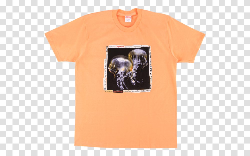 Supreme Jellyfish Tee Peach, Apparel, T-Shirt Transparent Png