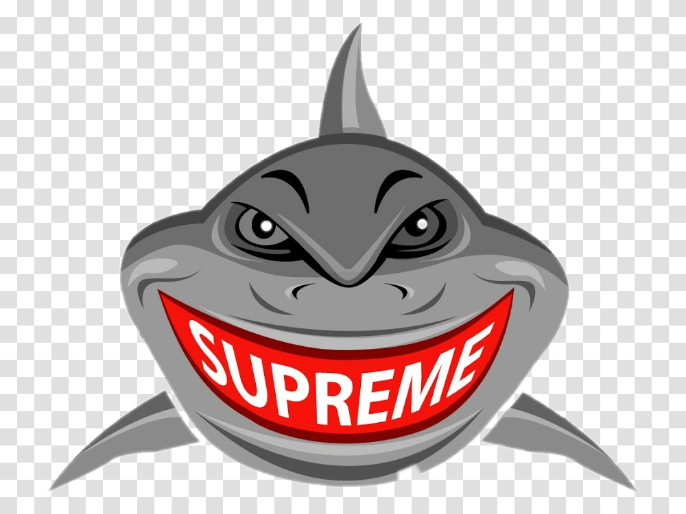 Supreme Logo Fish Supreme Logo, Animal, Sea Life, Helmet Transparent Png