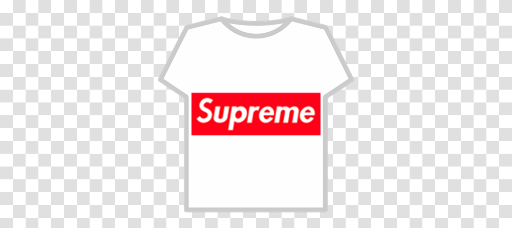 Supreme Logo Roblox Supreme Tshirt Roblox, Clothing, T-Shirt, Sleeve, First Aid Transparent Png