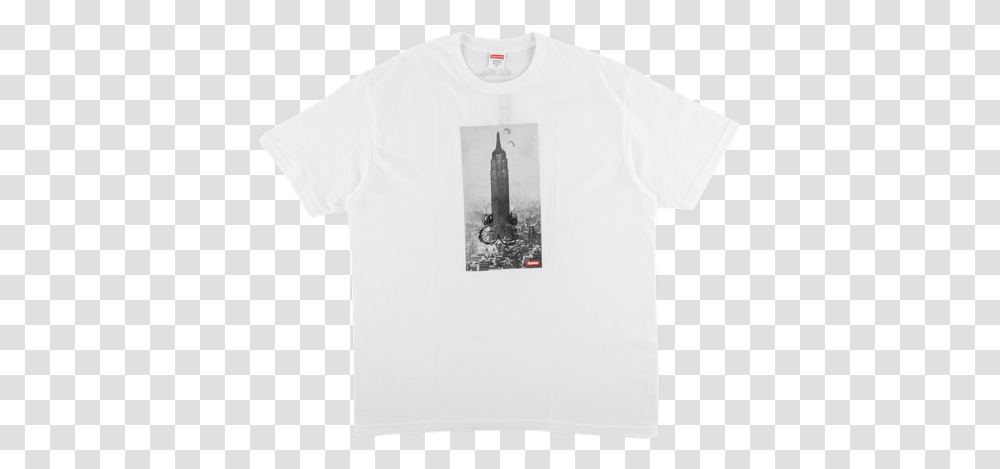 Supreme Mike Kelley Empire State Building Tee Fw Travis Scott Astroworld Shirt, Apparel, T-Shirt, Sleeve Transparent Png